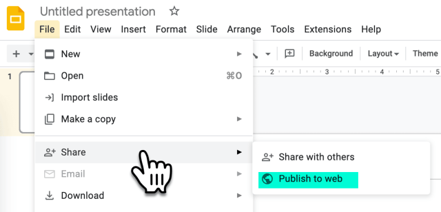 Share the slidesmania and choice board by using the File menu and choosing Share and Publish to the web. 